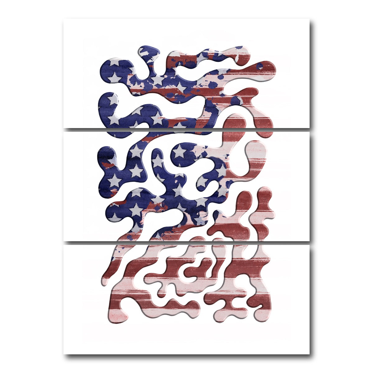 AUTO-MOCKUP WHITE | Twisted Beats No. 6.17 - Happy | 3 Piece | Gallery Wrap Canvas | group=8x18_stacked