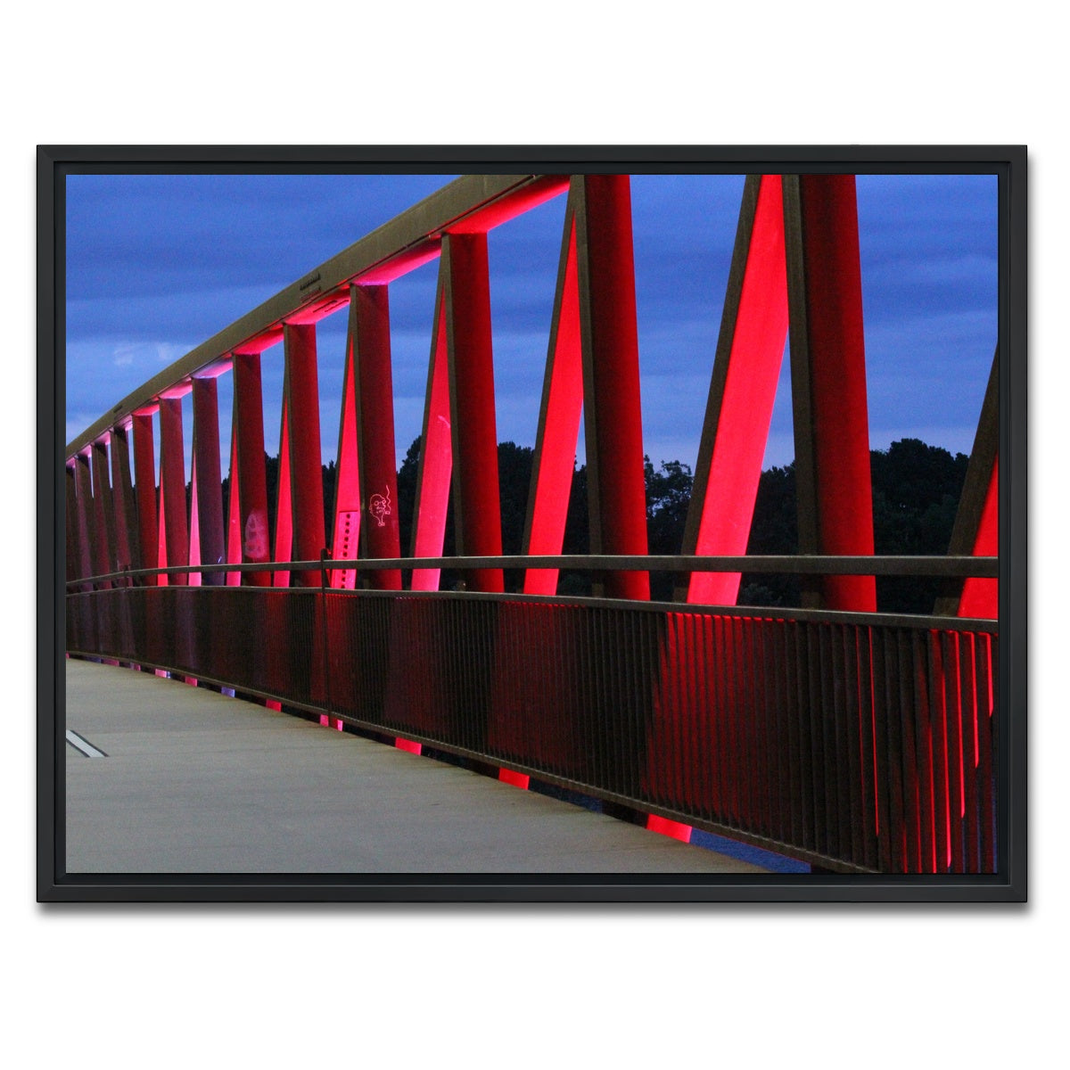 AUTO-MOCKUP WHITE | Two Rivers Park Bridge | 1 Piece | Black Framed Canvas | group=4x3