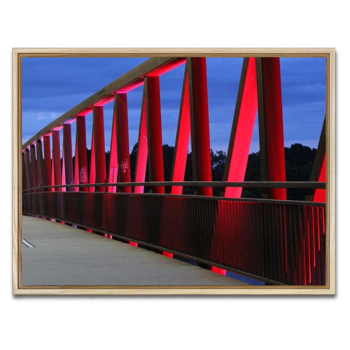 AUTO-MOCKUP WHITE | Two Rivers Park Bridge | 1 Piece | Natural Framed Canvas | group=4x3
