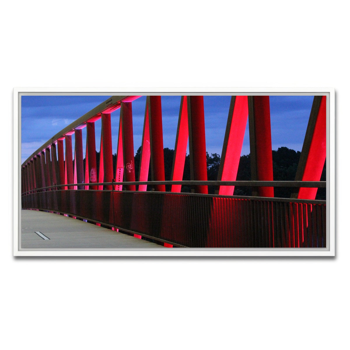 AUTO-MOCKUP WHITE | Two Rivers Park Bridge | 1 Piece | White Framed Canvas | group=2x1