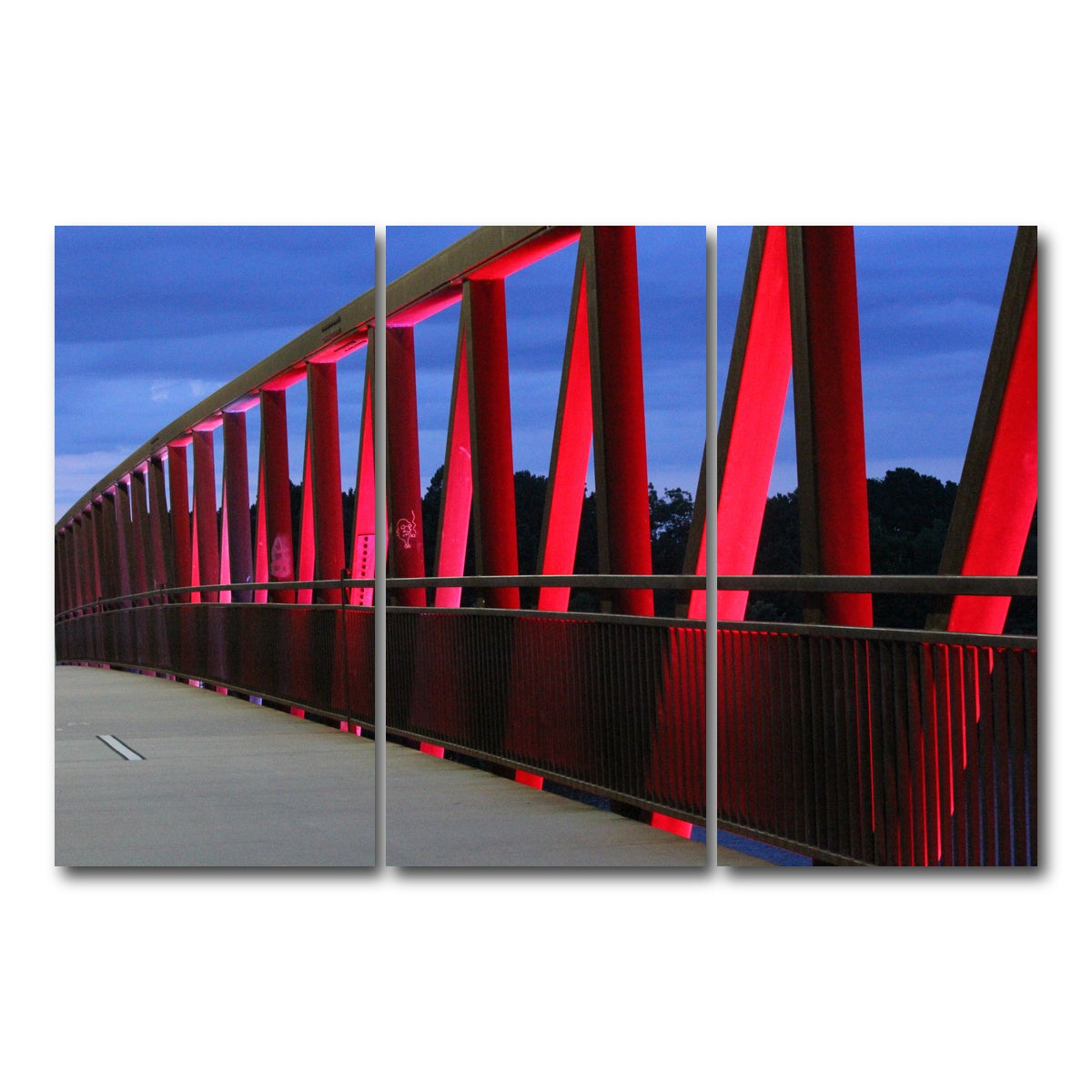 AUTO-MOCKUP WHITE | Two Rivers Park Bridge | 3 Piece | Gallery Wrap Canvas | group=12x24