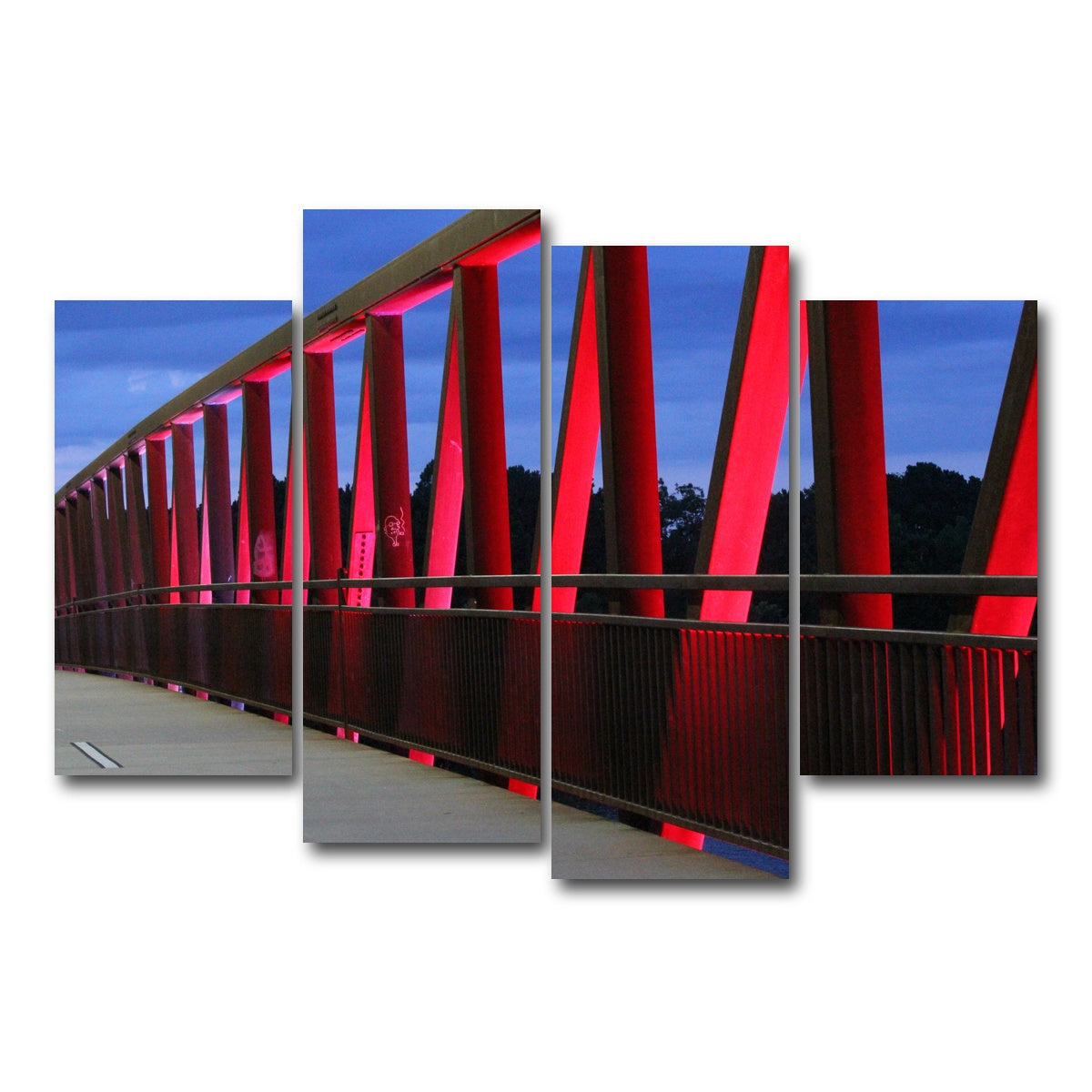 AUTO-MOCKUP WHITE | Two Rivers Park Bridge | 4 Piece | Gallery Wrap Canvas | group=4_short