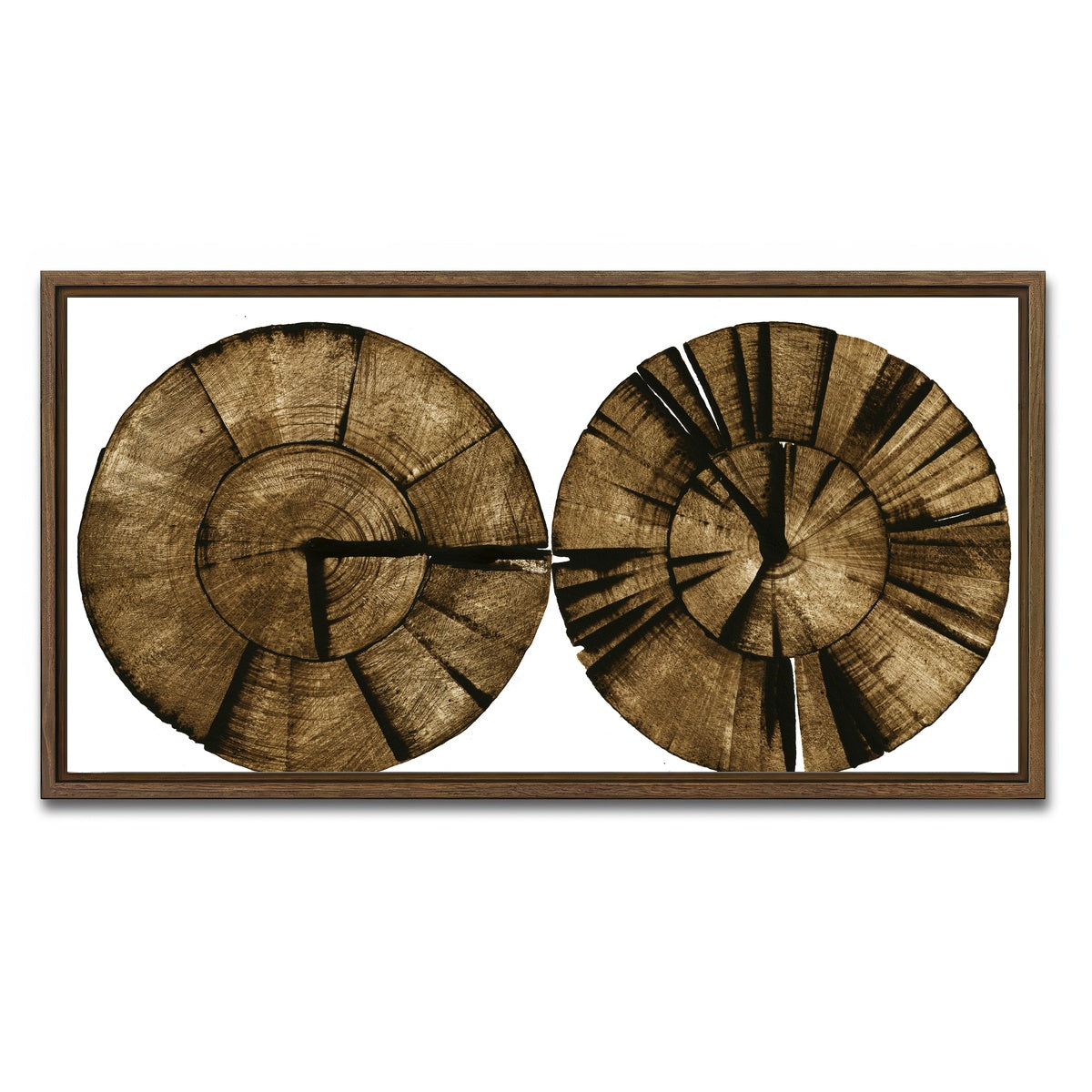 AUTO-MOCKUP WHITE | Two Stumps | 1 Piece | Walnut Framed Canvas | group=2x1