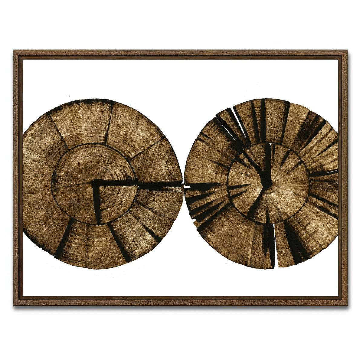 AUTO-MOCKUP WHITE | Two Stumps | 1 Piece | Walnut Framed Canvas | group=4x3