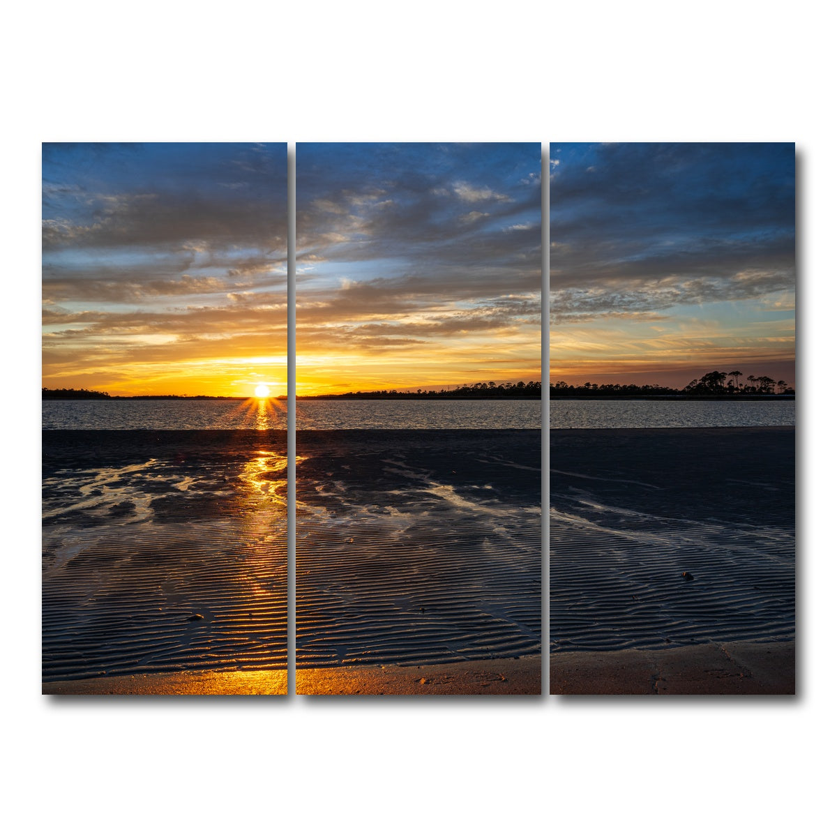 AUTO-MOCKUP WHITE | Tybee Island GA | 3 Piece | Gallery Wrap Canvas | group=8x18