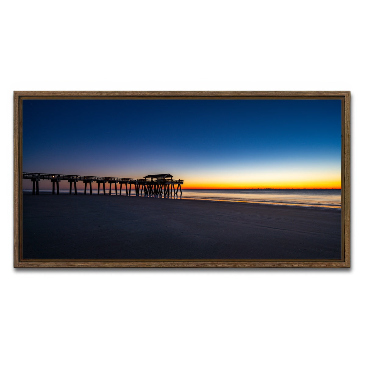 AUTO-MOCKUP WHITE | Tybee Island Georgia | 1 Piece | Walnut Framed Canvas | group=2x1