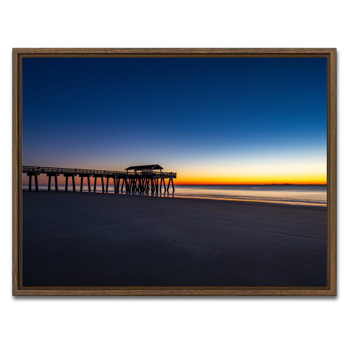 AUTO-MOCKUP WHITE | Tybee Island Georgia | 1 Piece | Walnut Framed Canvas | group=4x3