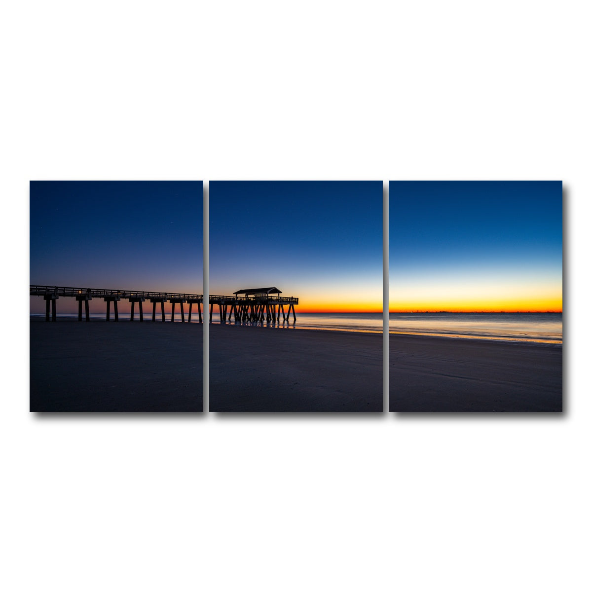 AUTO-MOCKUP WHITE | Tybee Island Georgia | 3 Piece | Gallery Wrap Canvas | group=18x24