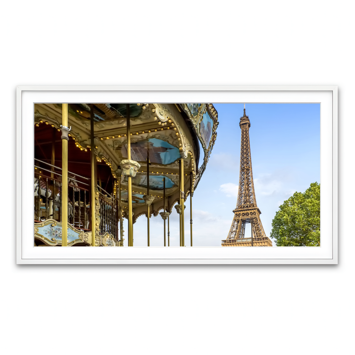 Framed Print 2x1 White