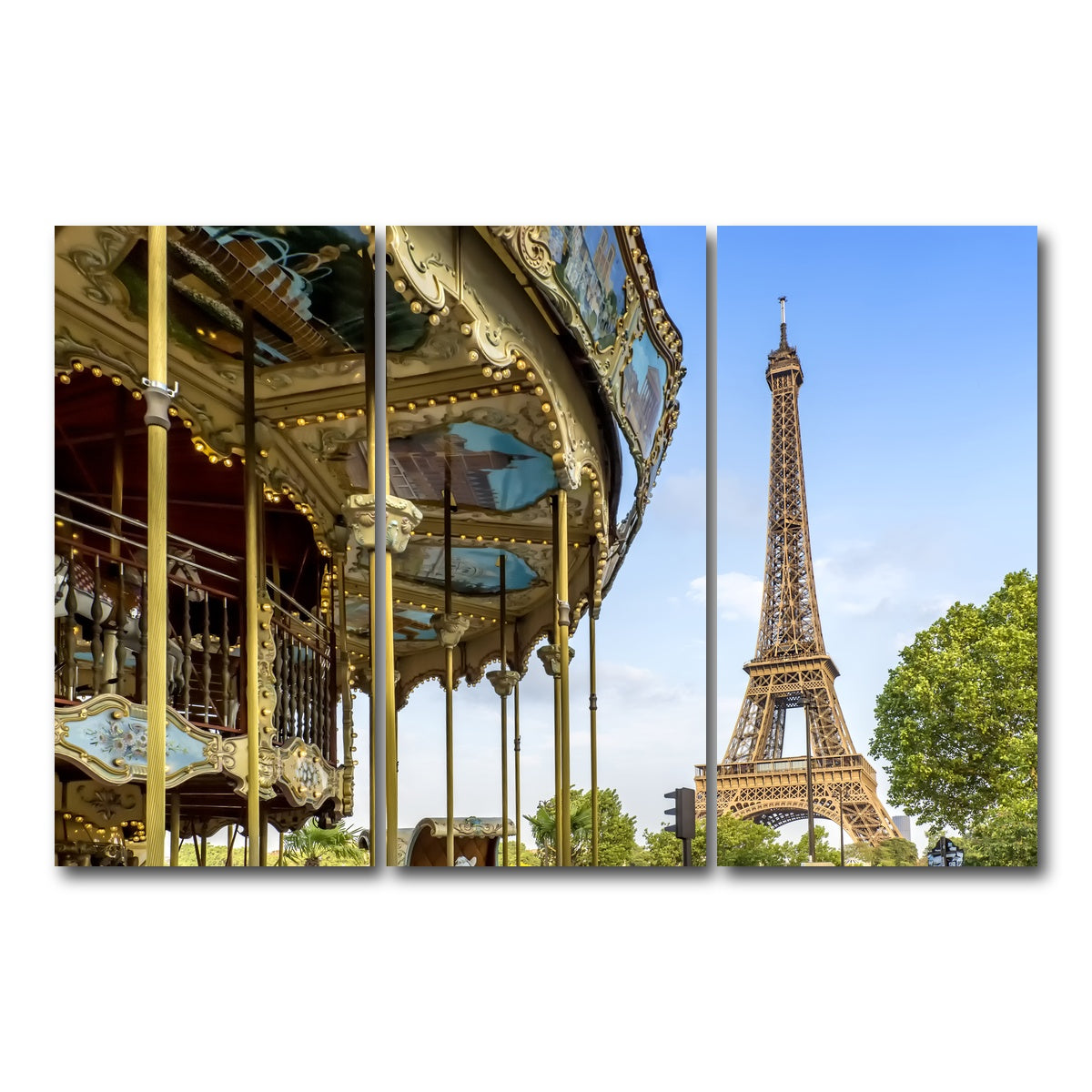 AUTO-MOCKUP WHITE | Typical Paris | 3 Piece | Gallery Wrap Canvas | group=12x24