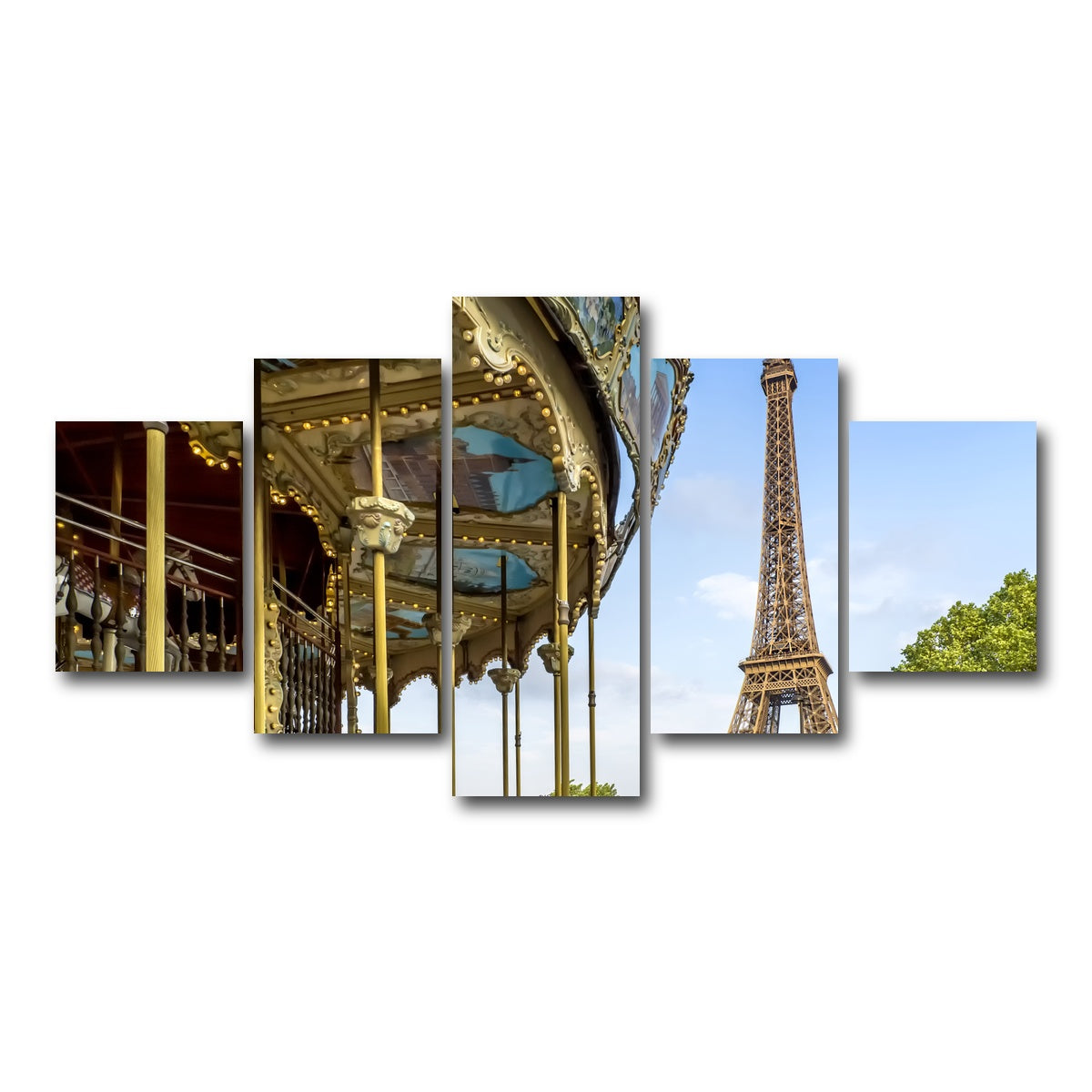 AUTO-MOCKUP WHITE | Typical Paris | 5 Piece | Gallery Wrap Canvas | group=5_short