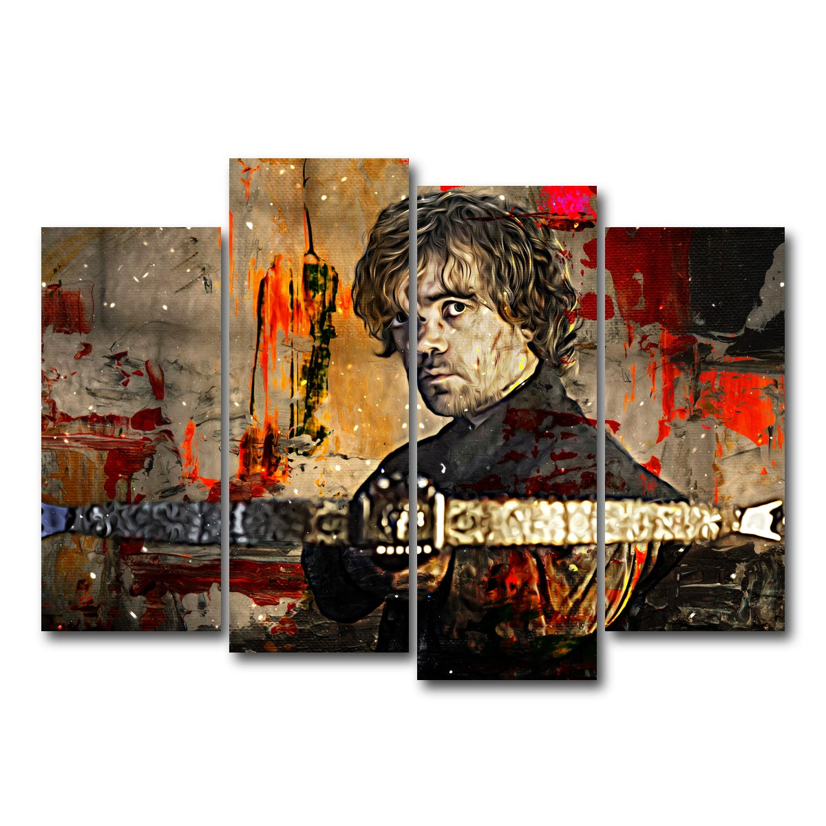 AUTO-MOCKUP WHITE | Tyrion Lannister | 4 Piece | Gallery Wrap Canvas | group=4_normal