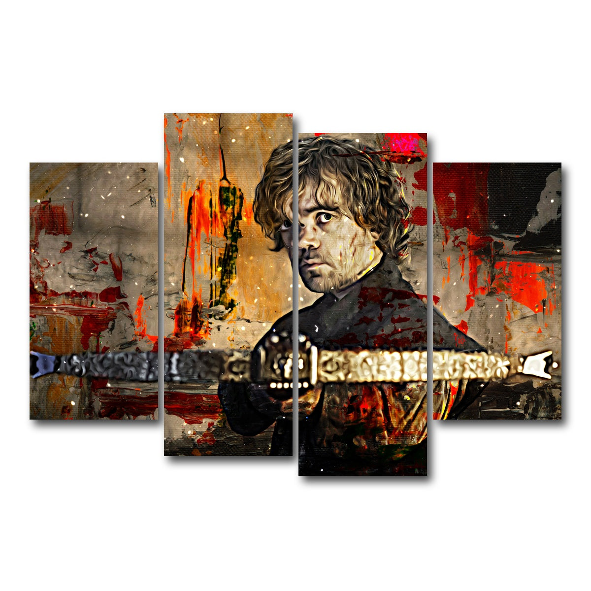 AUTO-MOCKUP WHITE | Tyrion Lannister | 4 Piece | Gallery Wrap Canvas | group=4_short