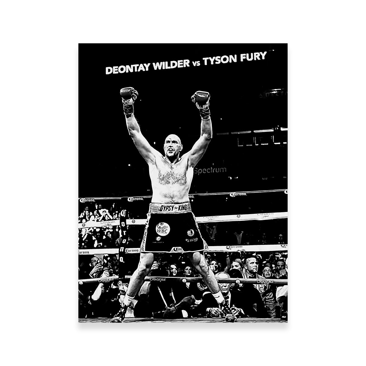 Tyson Fury Grayscale Wall Art