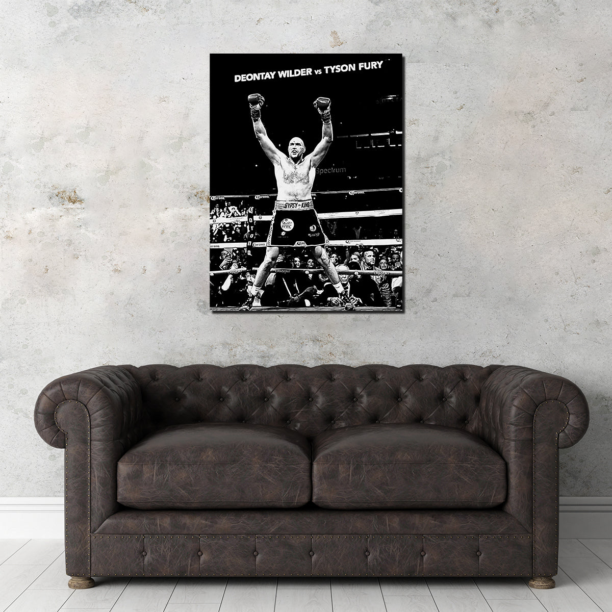 Tyson Fury Grayscale Wall Art