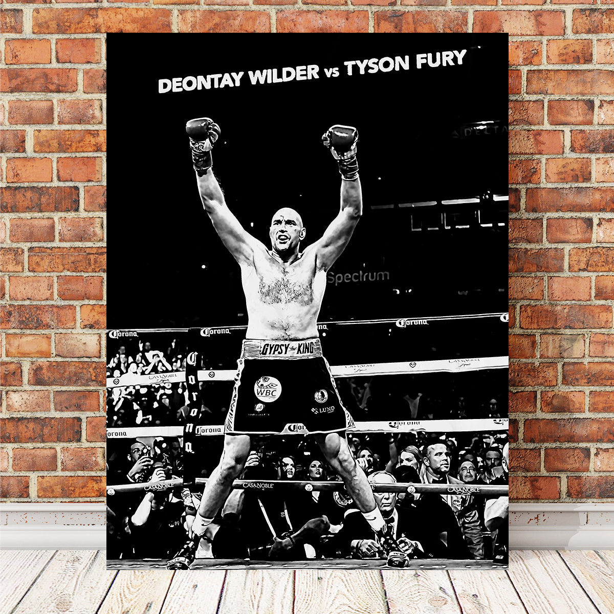 Tyson Fury Grayscale Wall Art