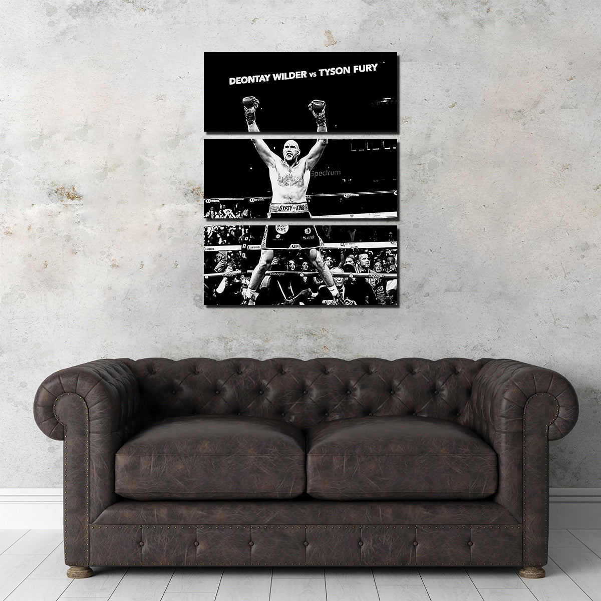 Tyson Fury Grayscale Wall Art