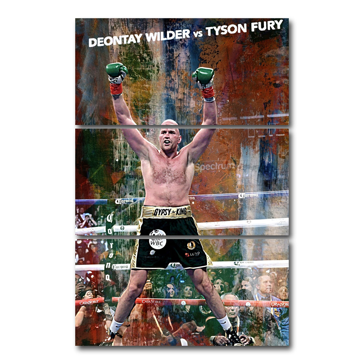 AUTO-MOCKUP WHITE | Tyson Fury | 3 Piece | Gallery Wrap Canvas | group=12x24_stacked