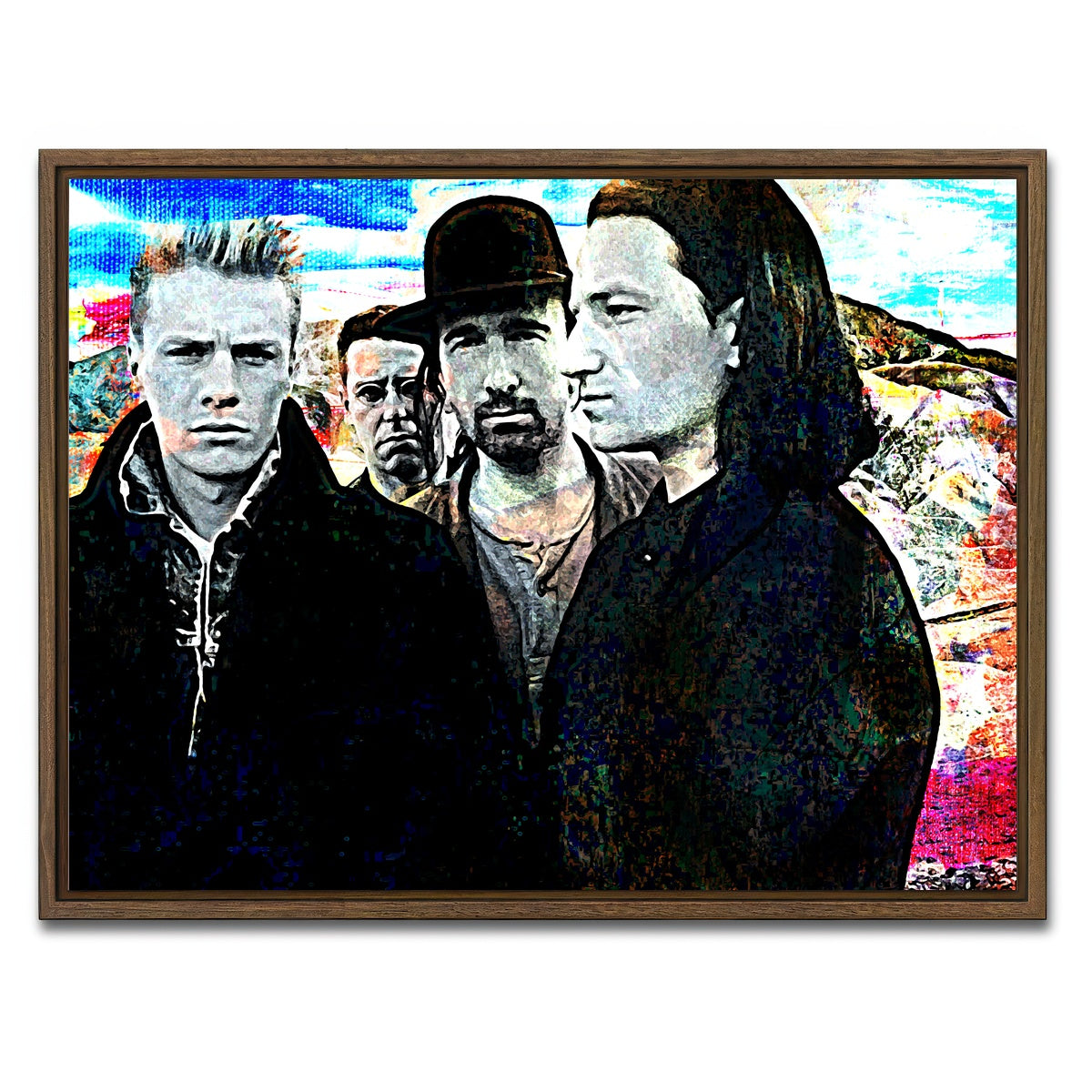 AUTO-MOCKUP WHITE | U2 | 1 Piece | Walnut Framed Canvas | group=4x3