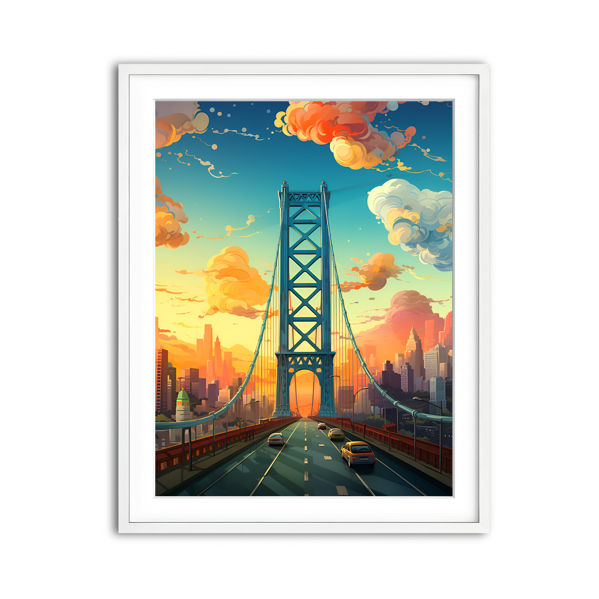Framed Print 3x4 White