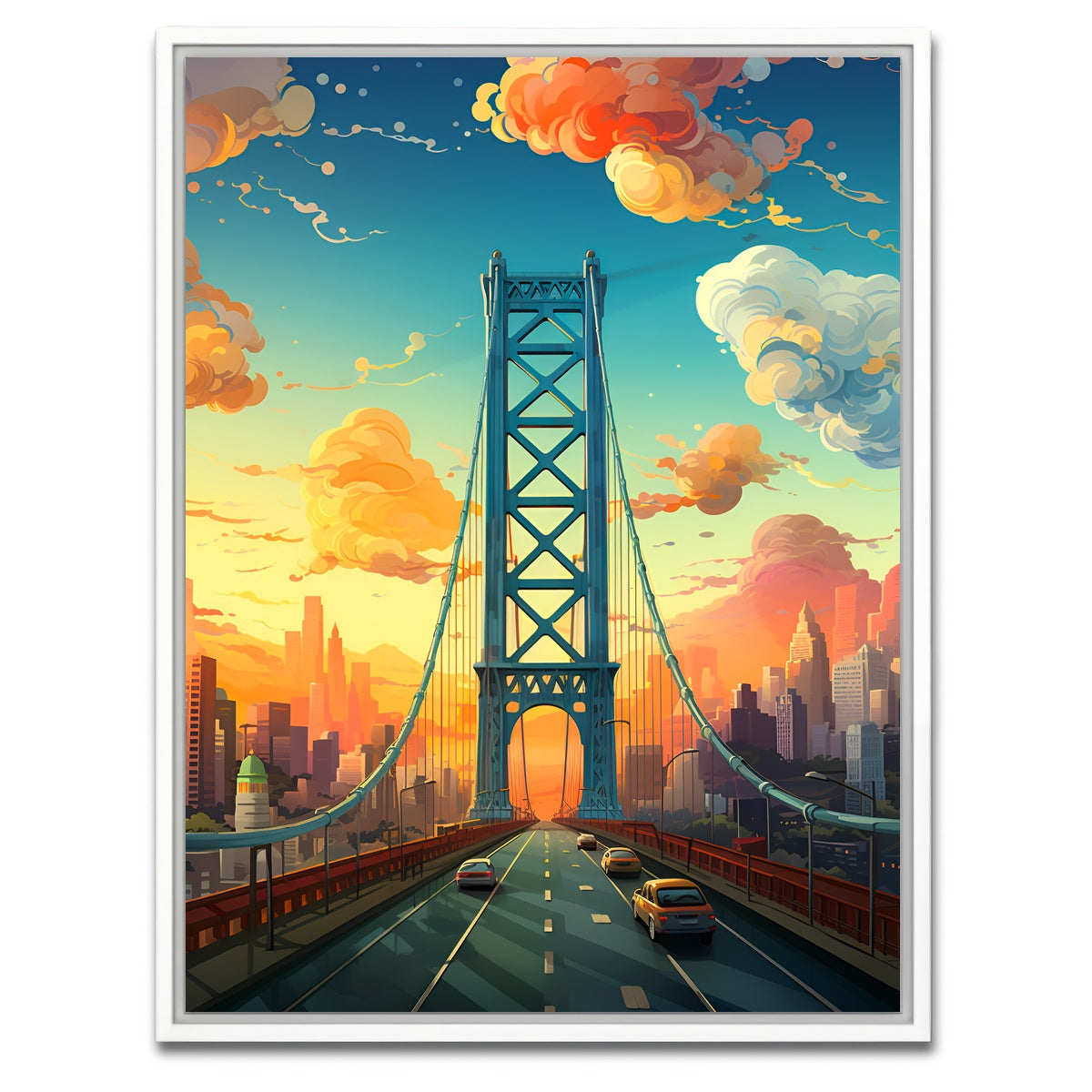 AUTO-MOCKUP WHITE | USA - Los Angeles | 1 Piece | White Framed Canvas | group=3x4