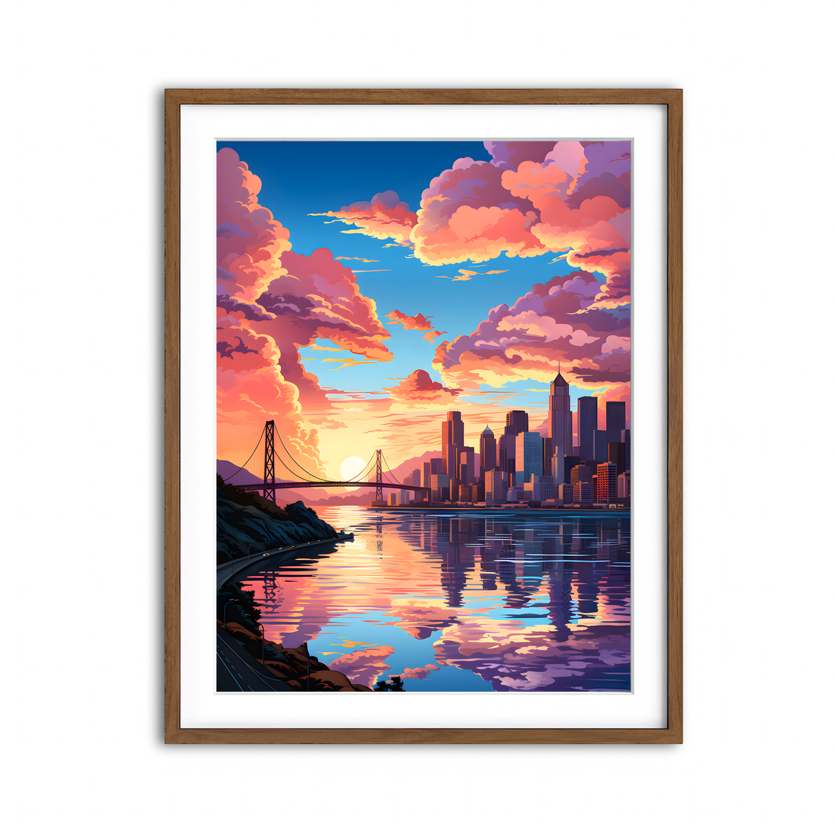 Framed Print 3x4 Walnut