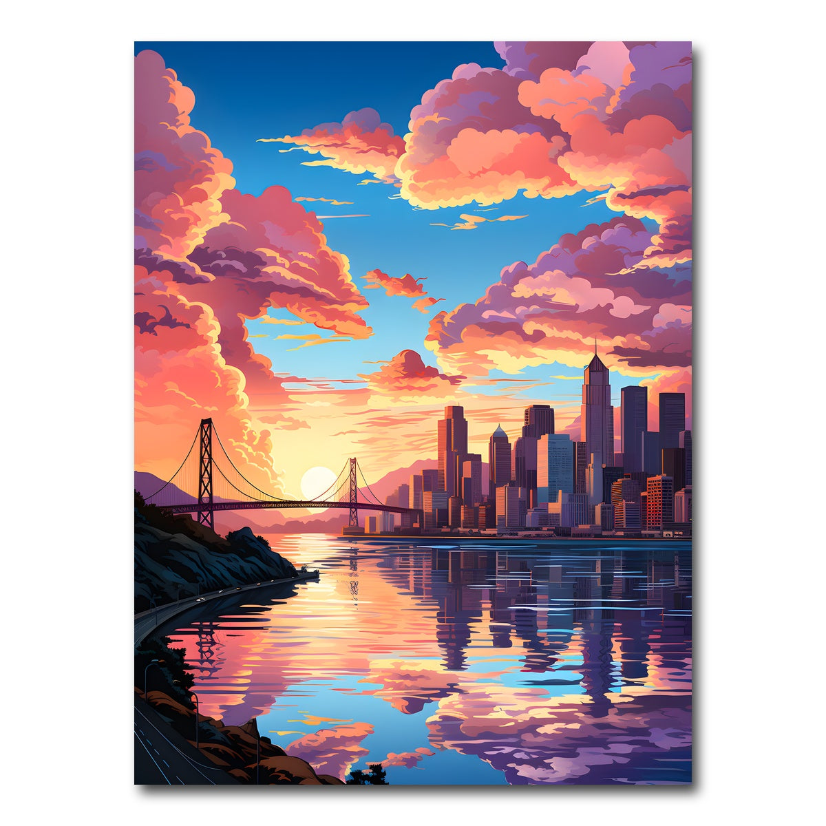 AUTO-MOCKUP WHITE | USA - San Francisco | 1 Piece | Gallery Wrap Canvas | group=3x4