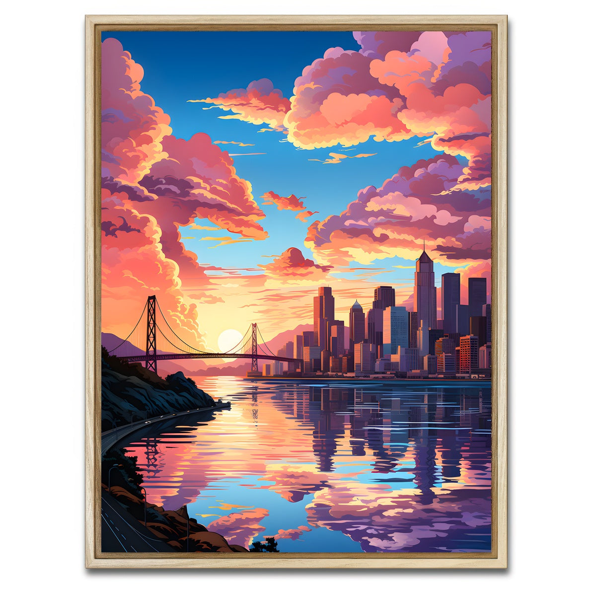 AUTO-MOCKUP WHITE | USA - San Francisco | 1 Piece | Natural Framed Canvas | group=3x4