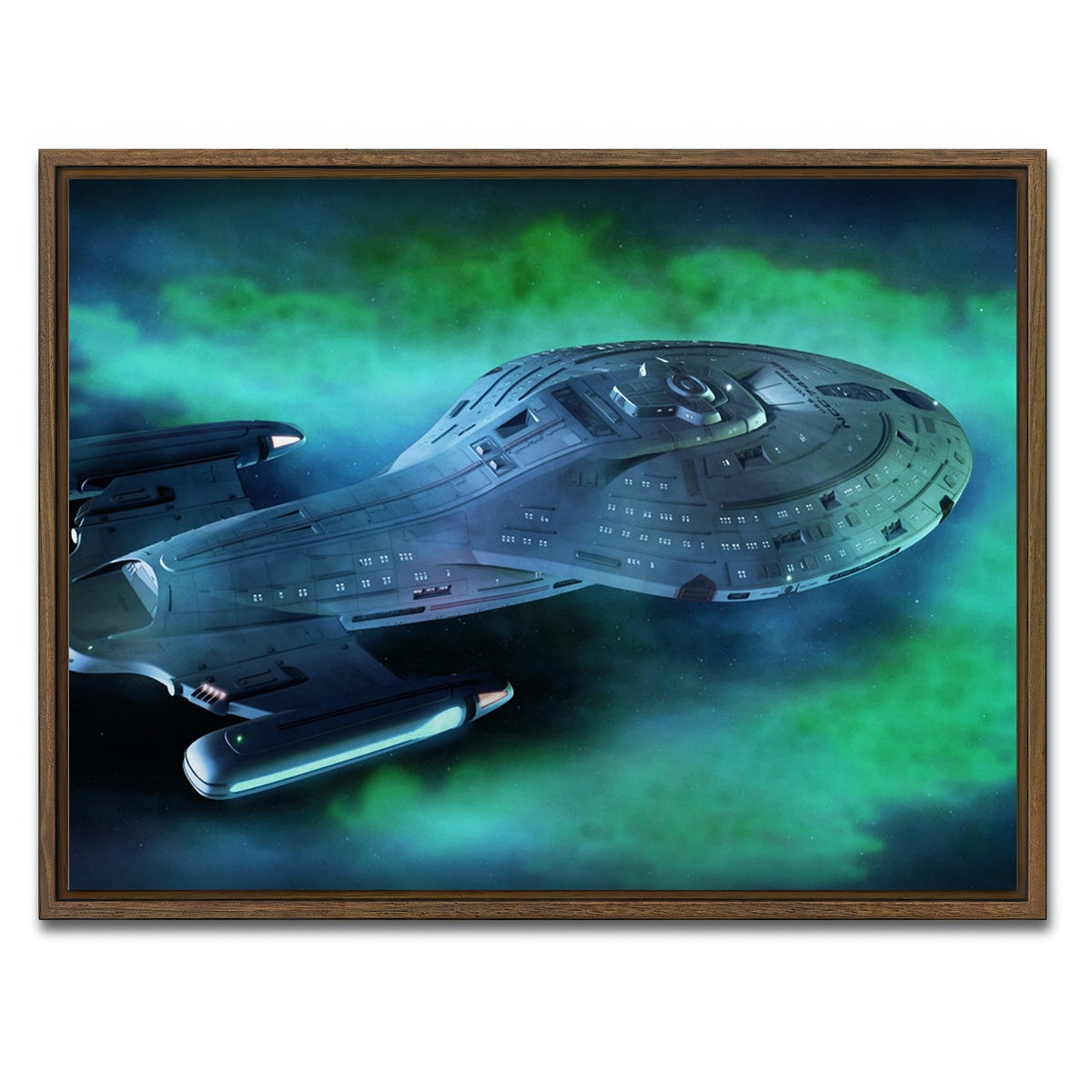 AUTO-MOCKUP WHITE | USS Voyager | 1 Piece | Walnut Framed Canvas | group=4x3