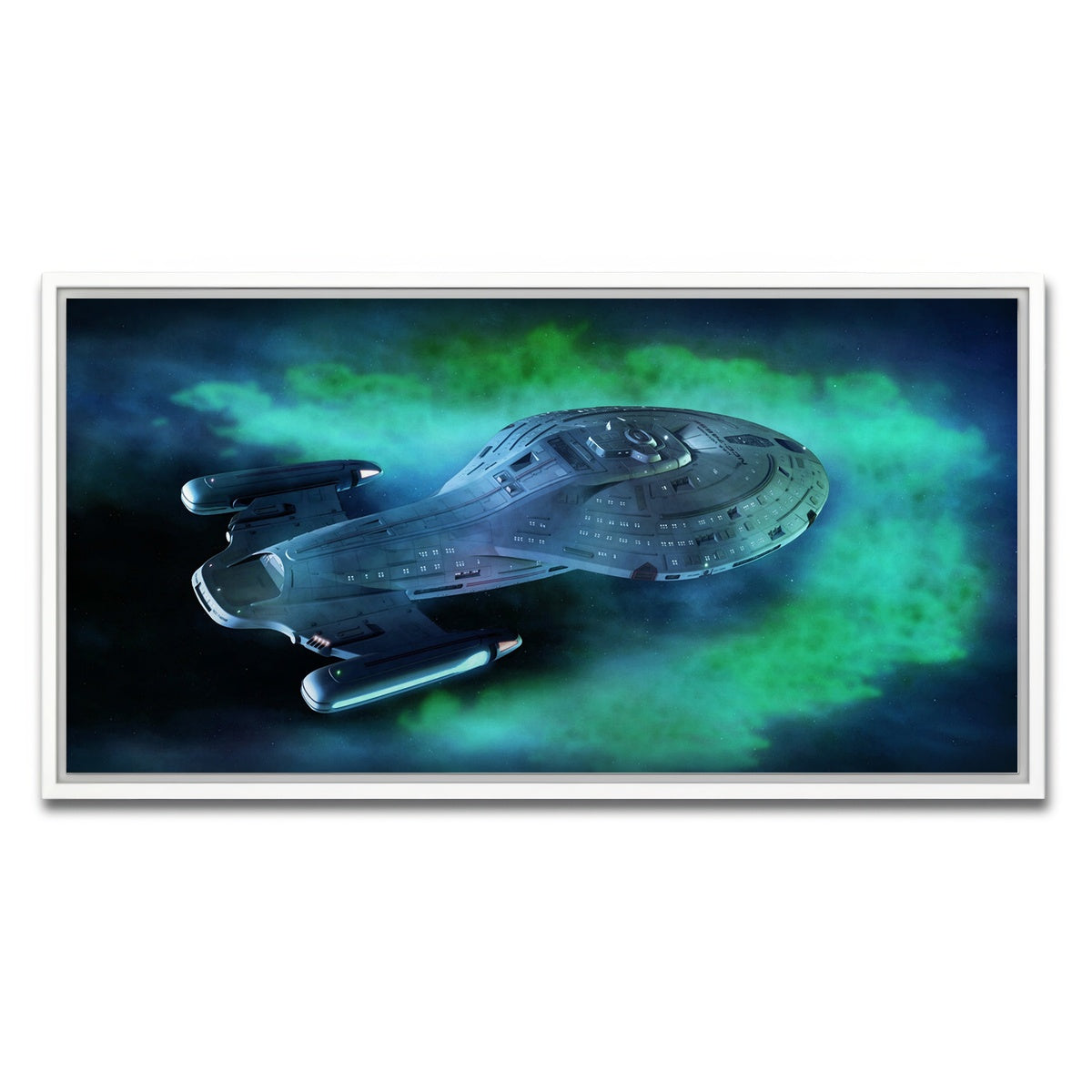 AUTO-MOCKUP WHITE | USS Voyager | 1 Piece | White Framed Canvas | group=2x1