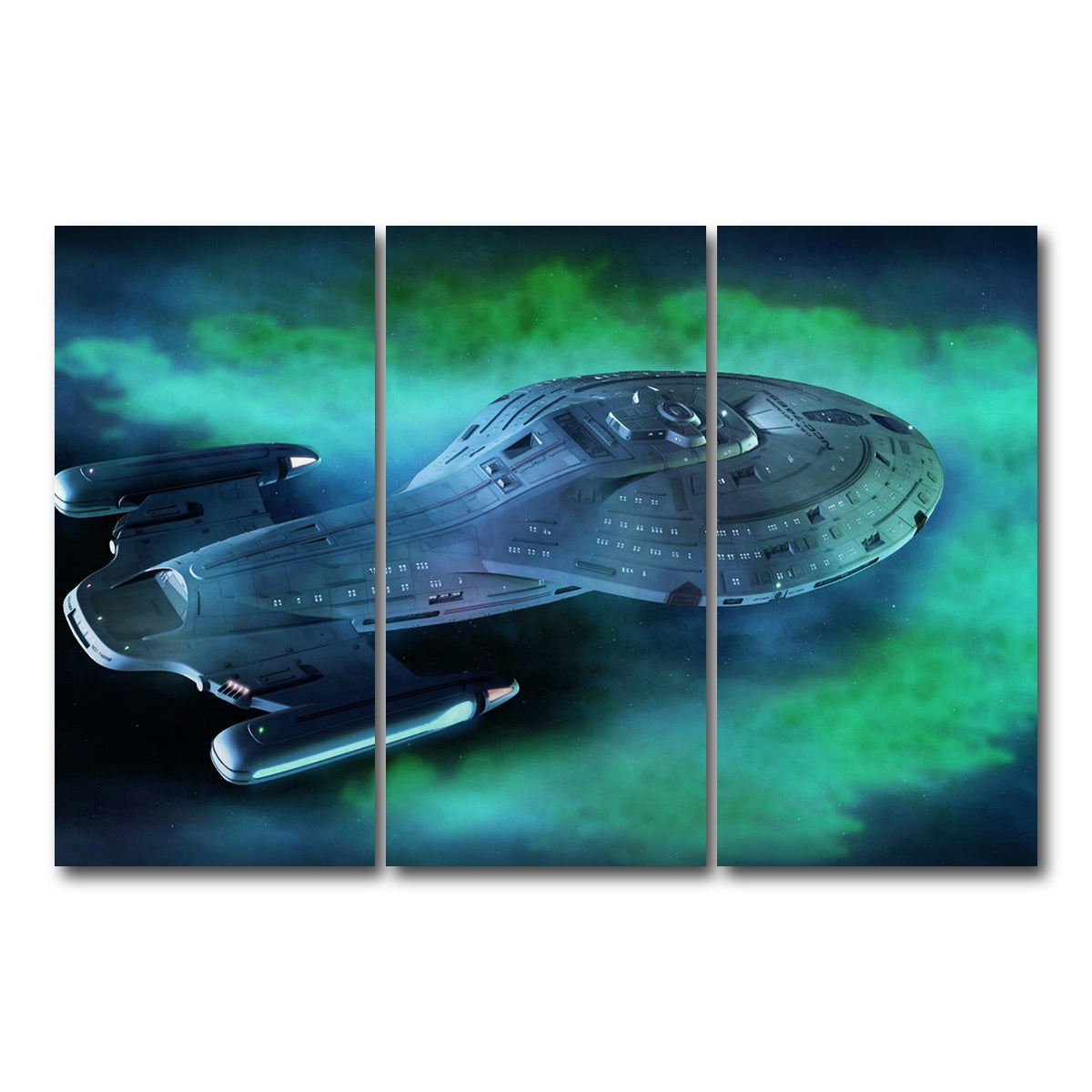 AUTO-MOCKUP WHITE | USS Voyager | 3 Piece | Gallery Wrap Canvas | group=12x24