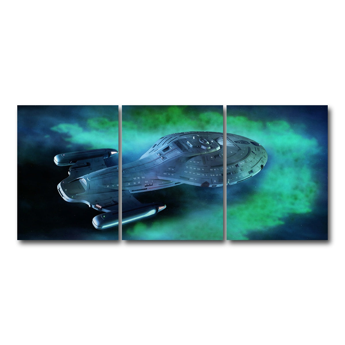 AUTO-MOCKUP WHITE | USS Voyager | 3 Piece | Gallery Wrap Canvas | group=18x24