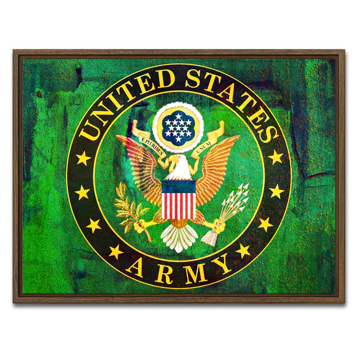 AUTO-MOCKUP WHITE | US Army | 1 Piece | Walnut Framed Canvas | group=4x3