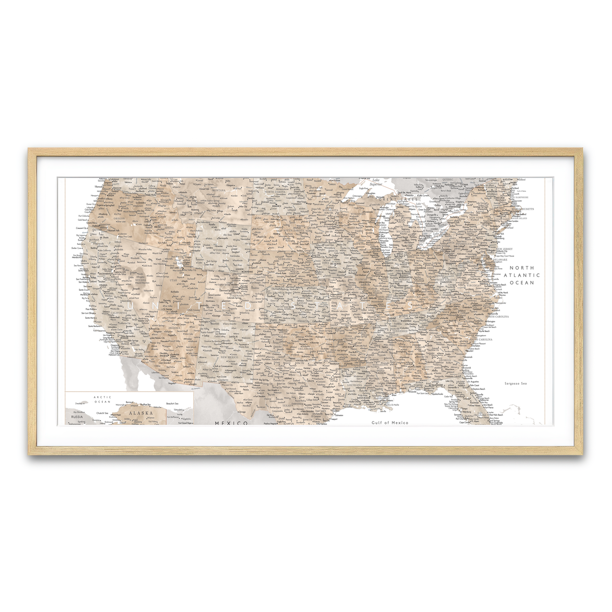 Framed Print 2x1 Natural