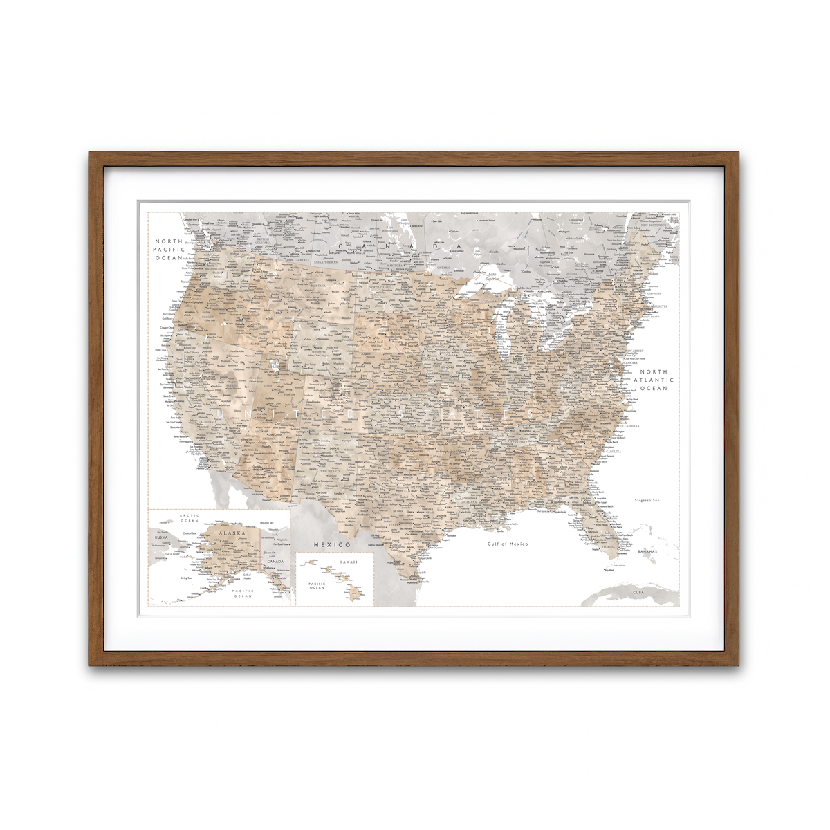 Framed Print 4x3 Walnut