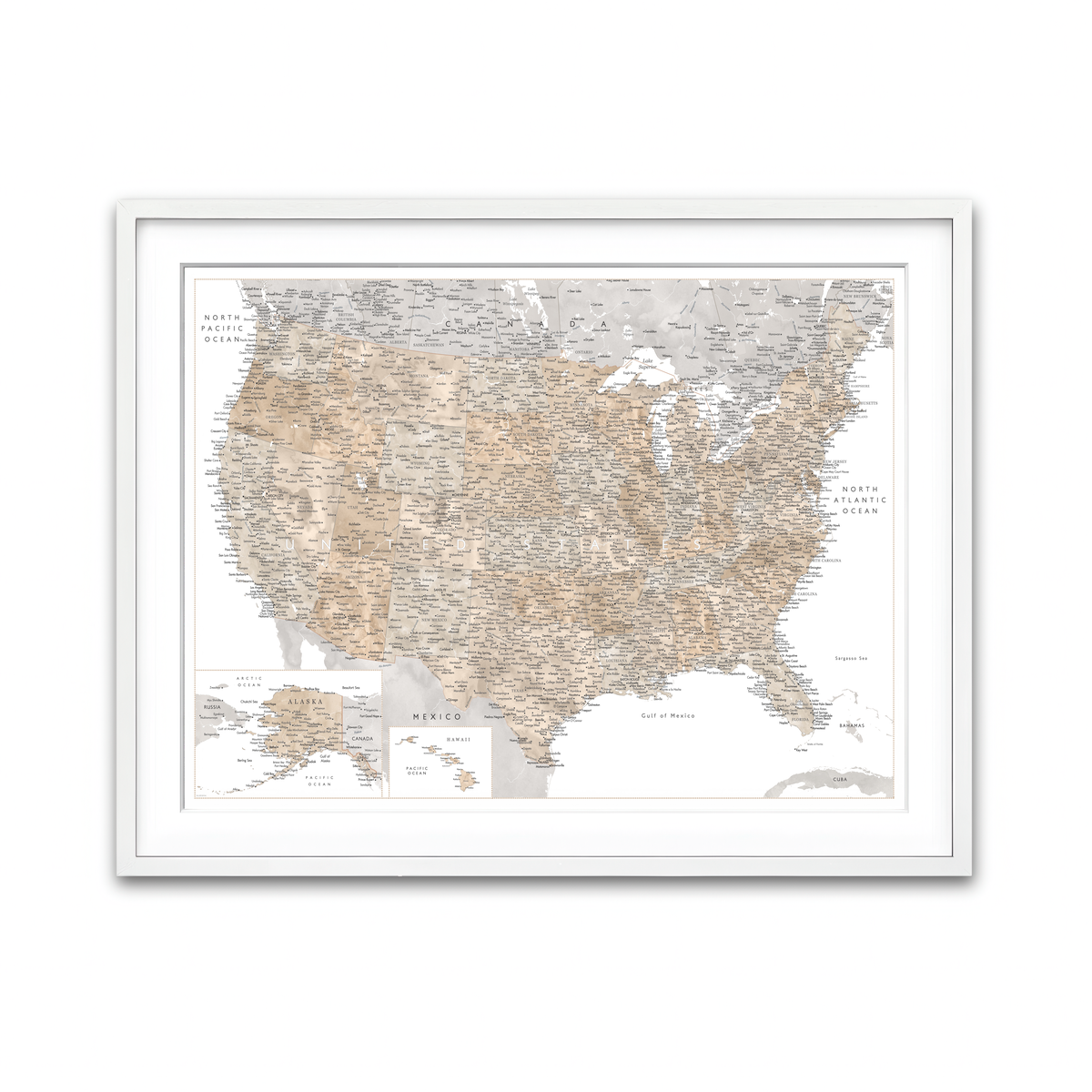 Framed Print 4x3 White