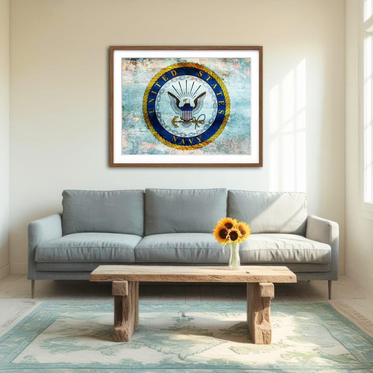 AUTO-MOCKUP ROOM | US Navy Wall Art