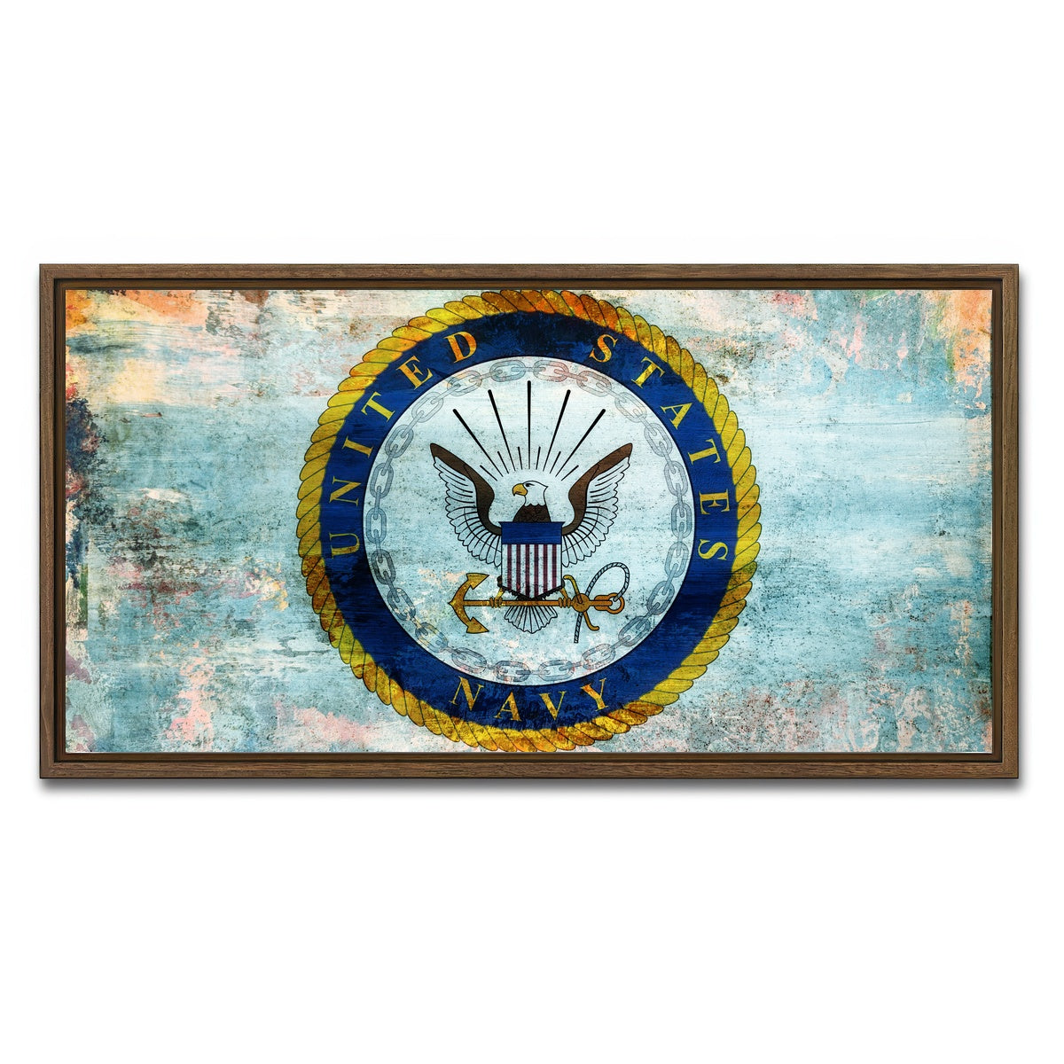 AUTO-MOCKUP WHITE | US Navy | 1 Piece | Walnut Framed Canvas | group=2x1