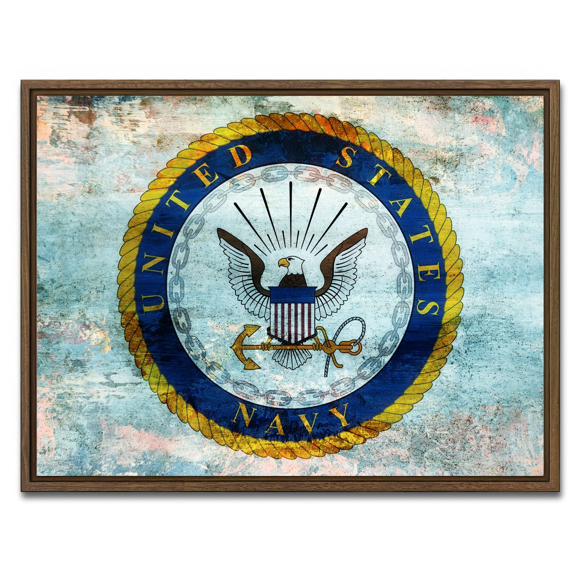 AUTO-MOCKUP WHITE | US Navy | 1 Piece | Walnut Framed Canvas | group=4x3