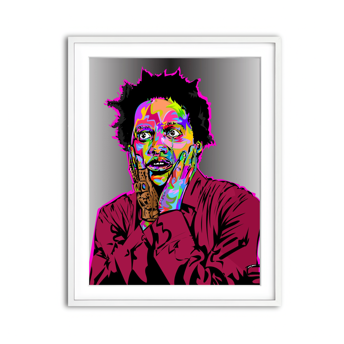 Framed Print 3x4 White