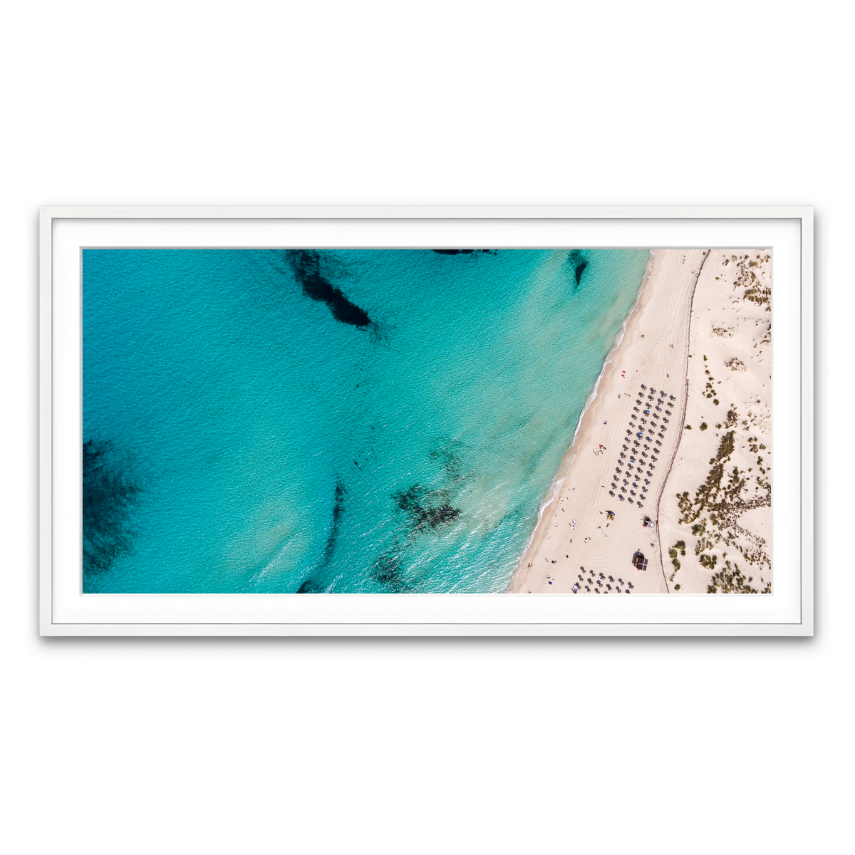 Framed Print 2x1 White