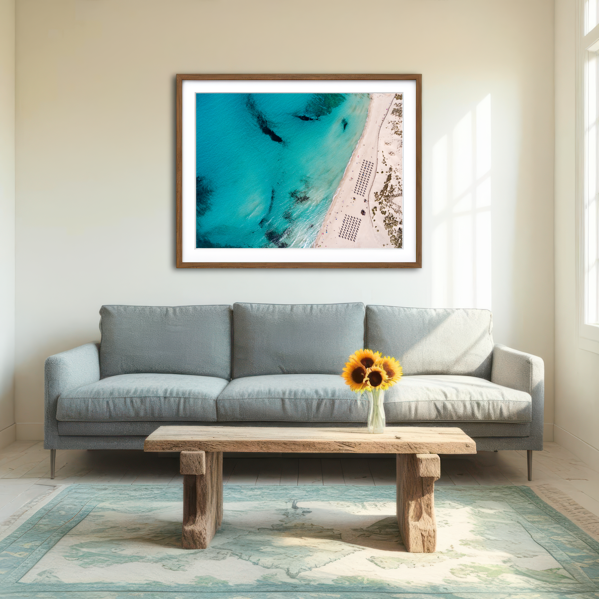 AUTO-MOCKUP ROOM | Umbrella Beach Wall Art