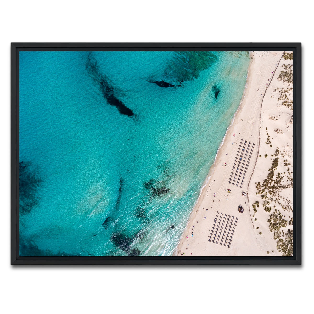 AUTO-MOCKUP WHITE | Umbrella Beach | 1 Piece | Black Framed Canvas | group=4x3