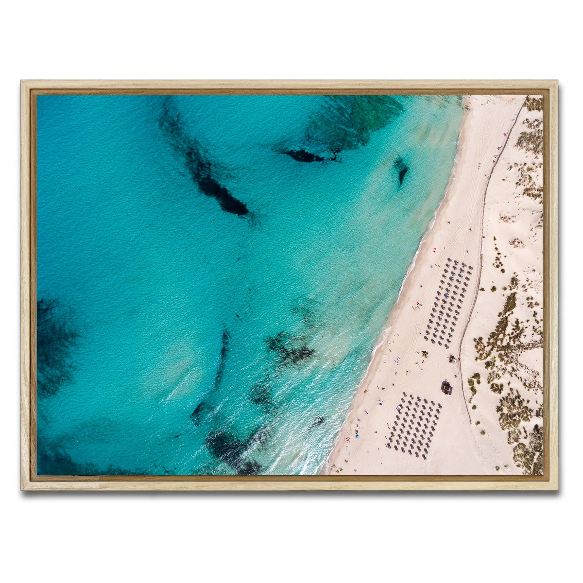 AUTO-MOCKUP WHITE | Umbrella Beach | 1 Piece | Natural Framed Canvas | group=4x3