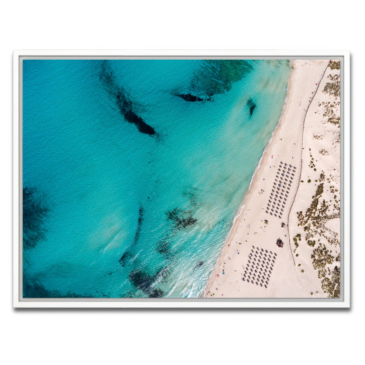 AUTO-MOCKUP WHITE | Umbrella Beach | 1 Piece | White Framed Canvas | group=4x3