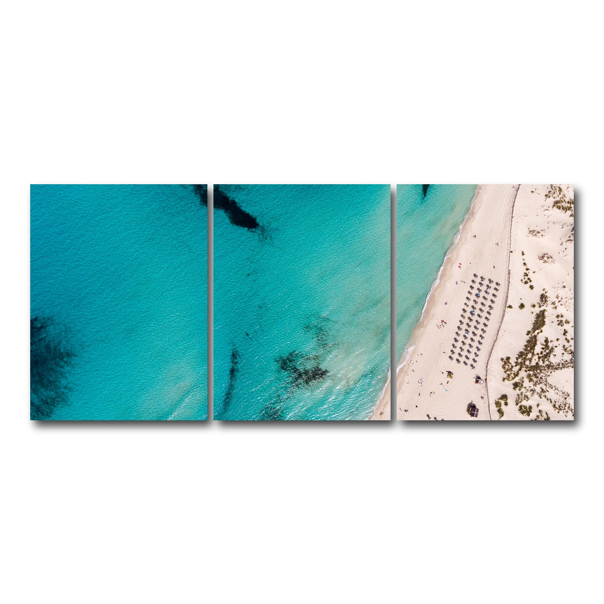 AUTO-MOCKUP WHITE | Umbrella Beach | 3 Piece | Gallery Wrap Canvas | group=18x24