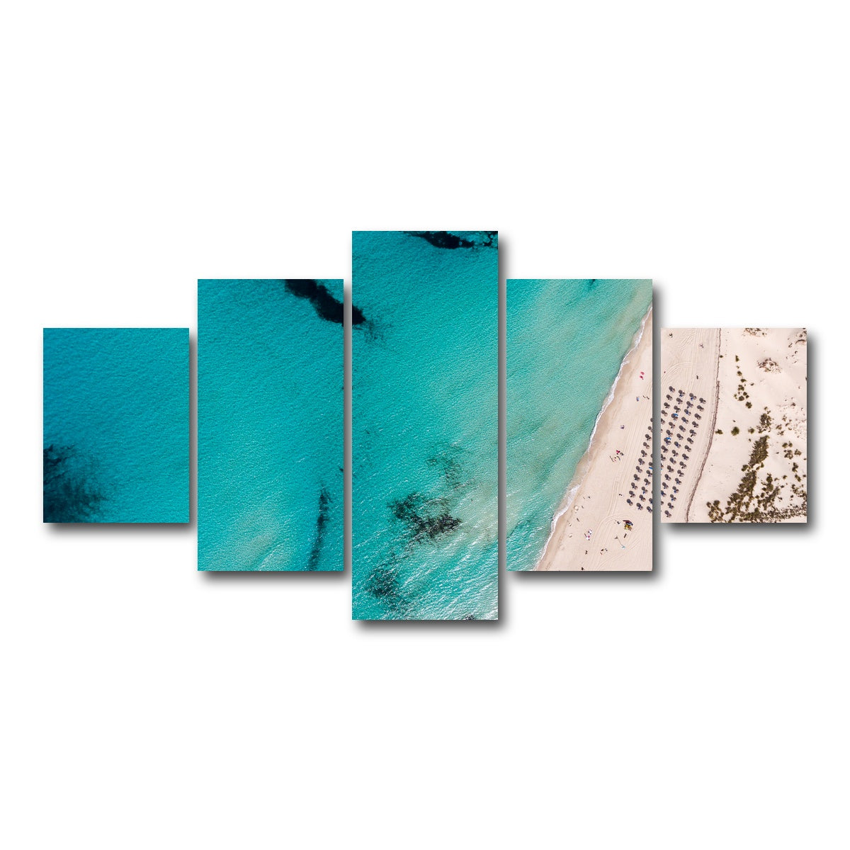 AUTO-MOCKUP WHITE | Umbrella Beach | 5 Piece | Gallery Wrap Canvas | group=5_short
