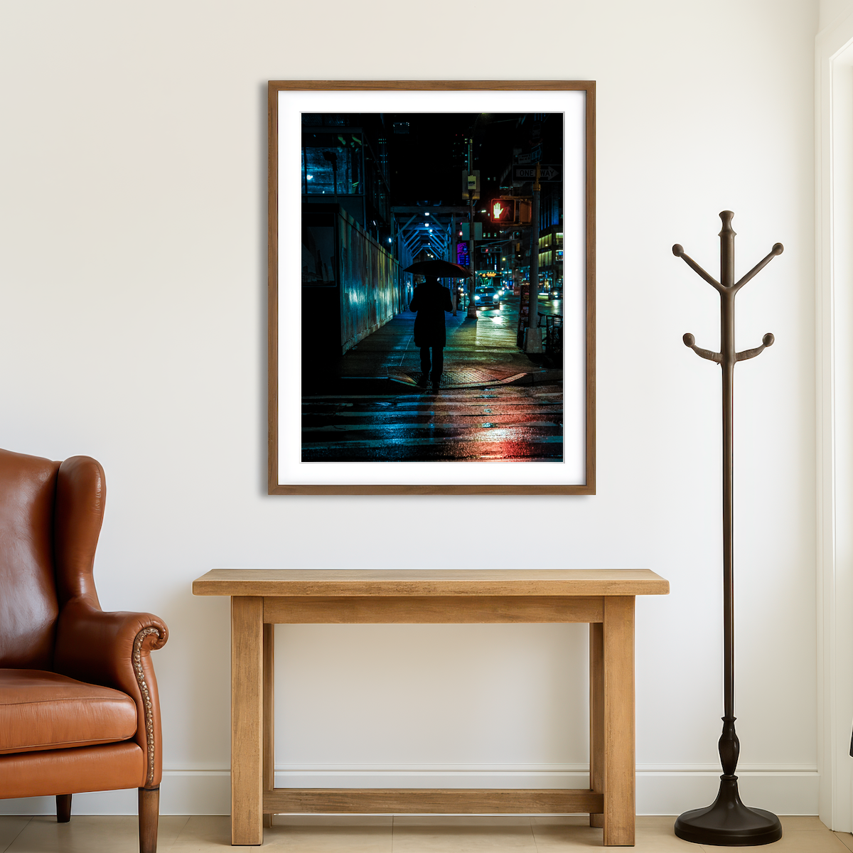 AUTO-MOCKUP ROOM | Umbrella Night Wall Art