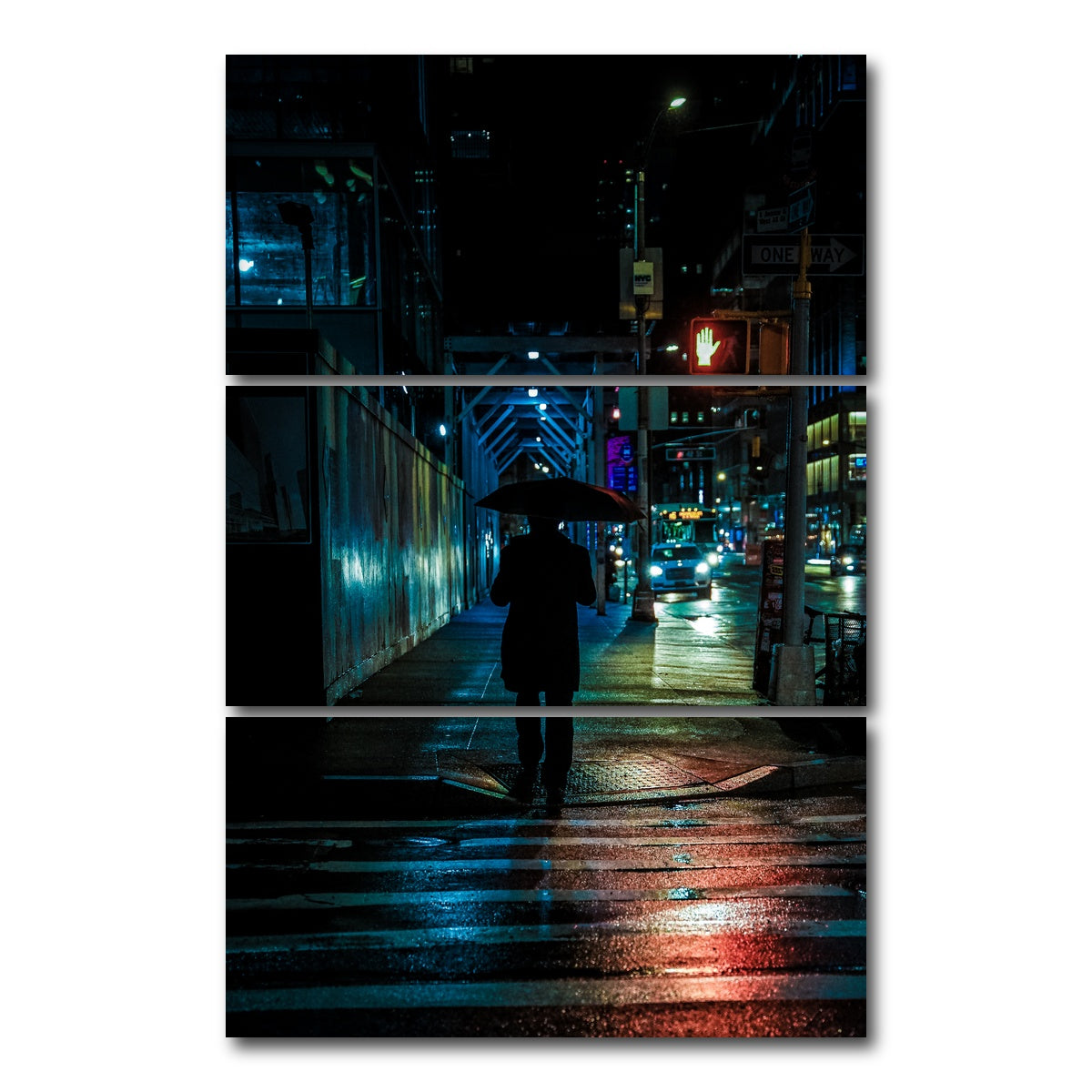 AUTO-MOCKUP WHITE | Umbrella Night | 3 Piece | Gallery Wrap Canvas | group=12x24_stacked