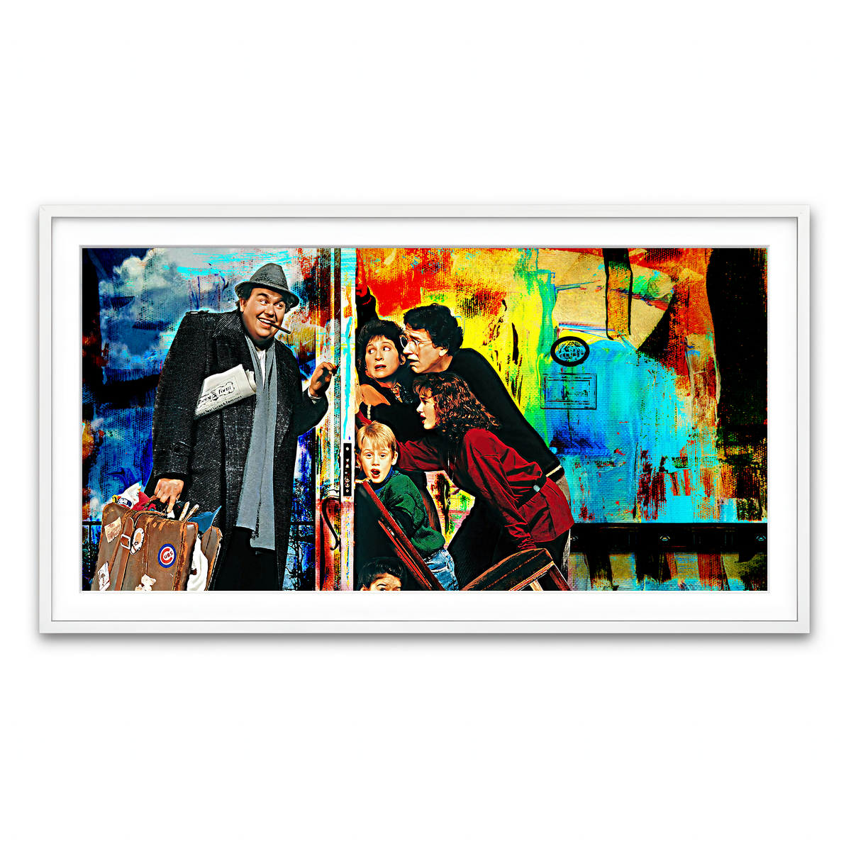 Framed Print 2x1 White